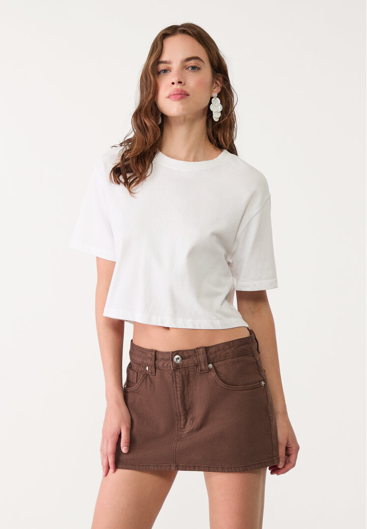 camiseta crop heavy cotton