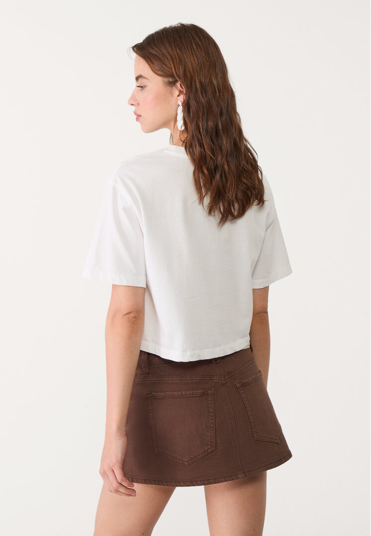 camiseta crop heavy cotton