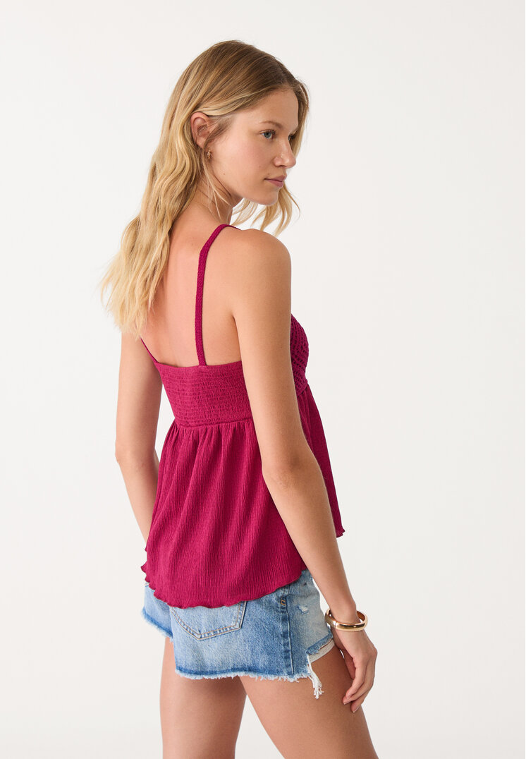 top crochet volantes