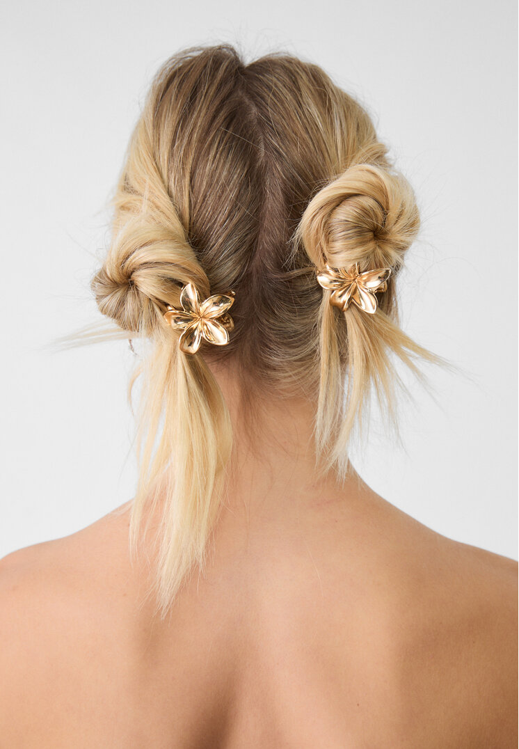 set 3 pinzas flor