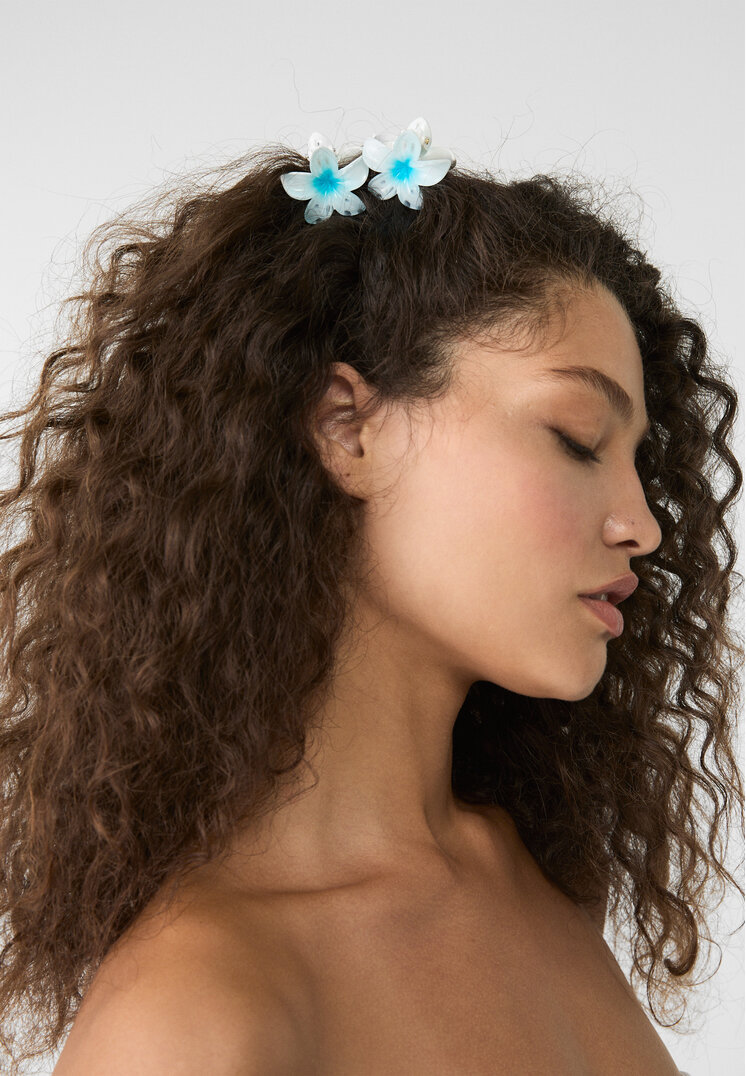 set 3 pinzas flor