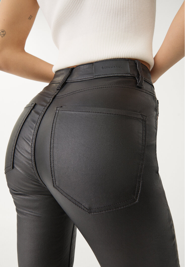 pantalon high waist coating