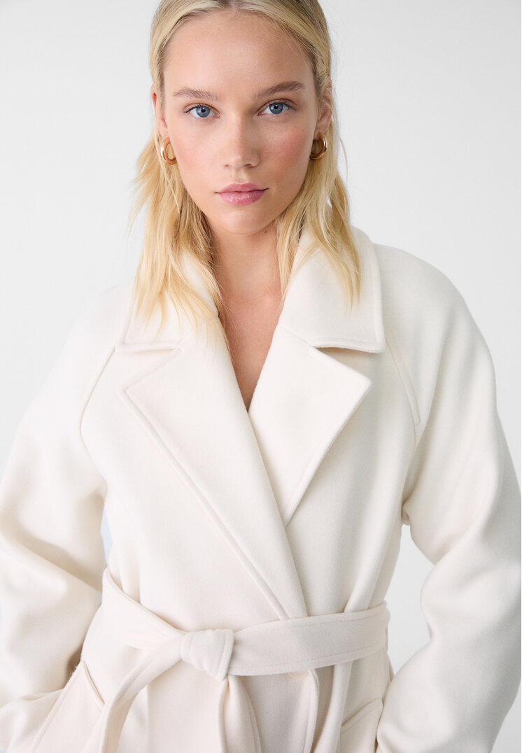 abrigo trench tacto suave