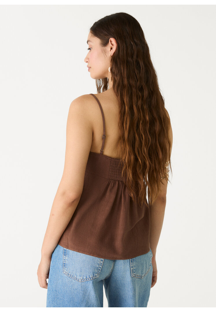 top fluido tirantes con lino