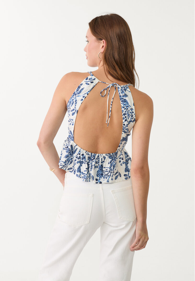 top fluido estampado