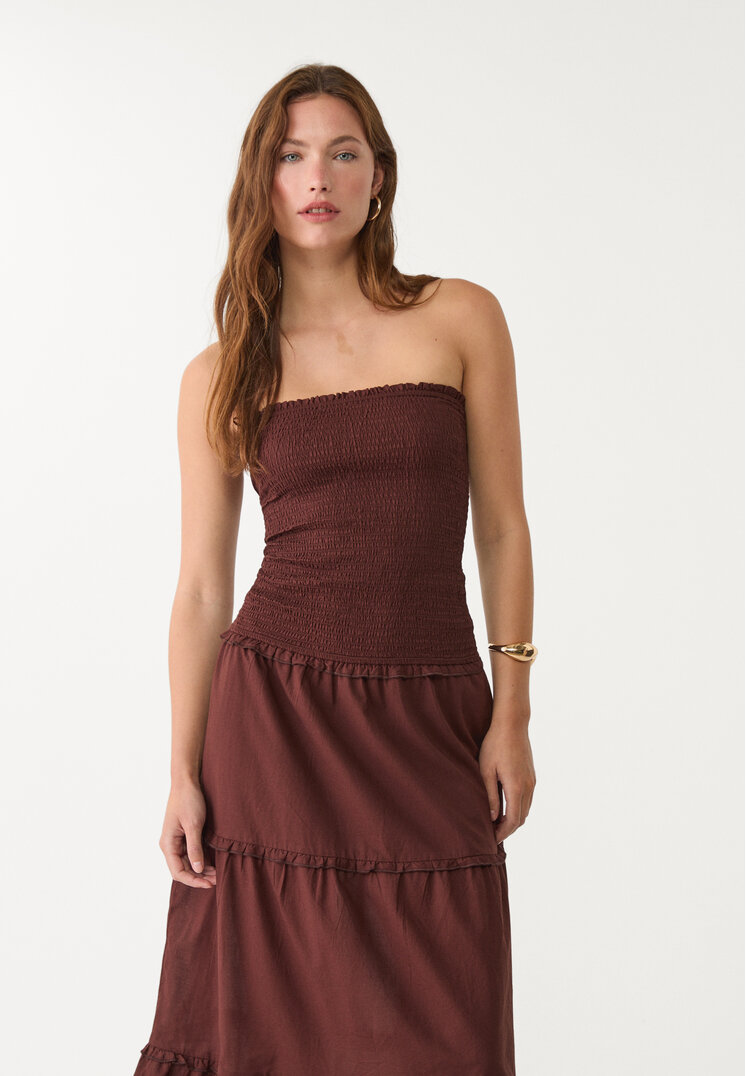 vestido midi fluido