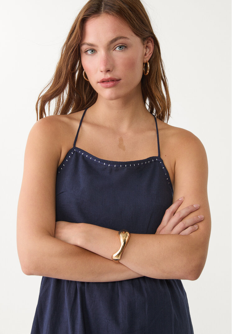 vestido midi espalda descubierta