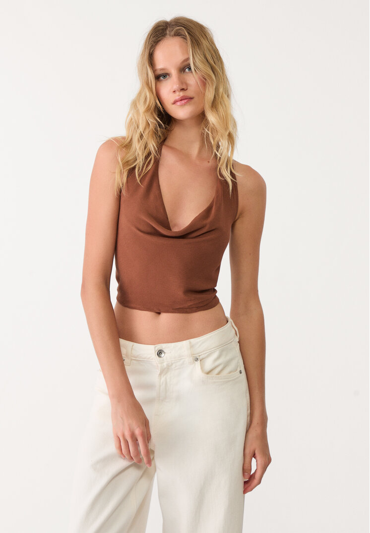 top fluido halter