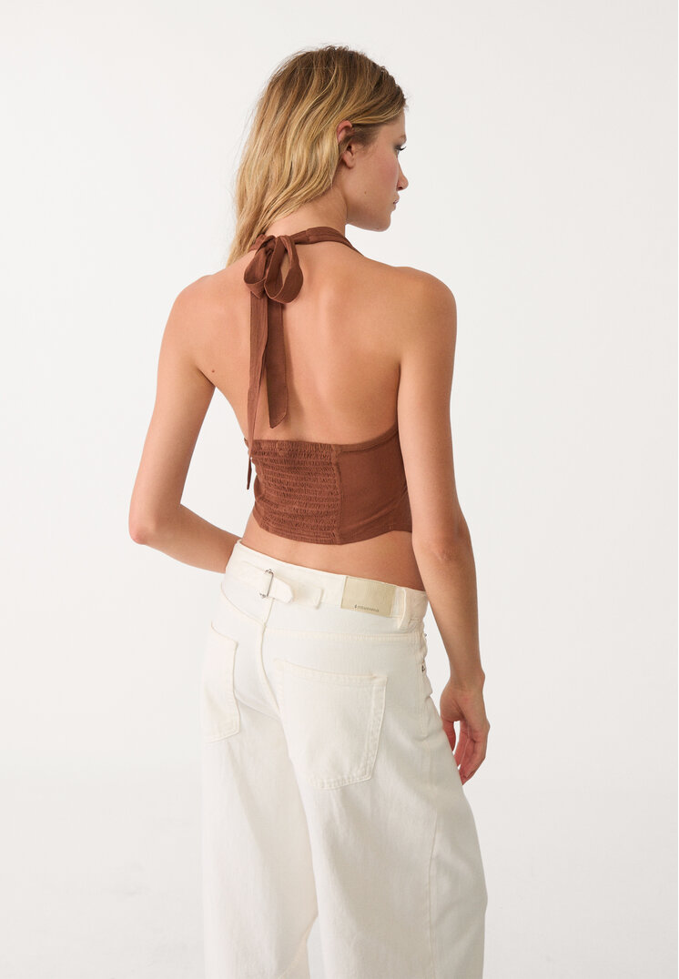 top fluido halter