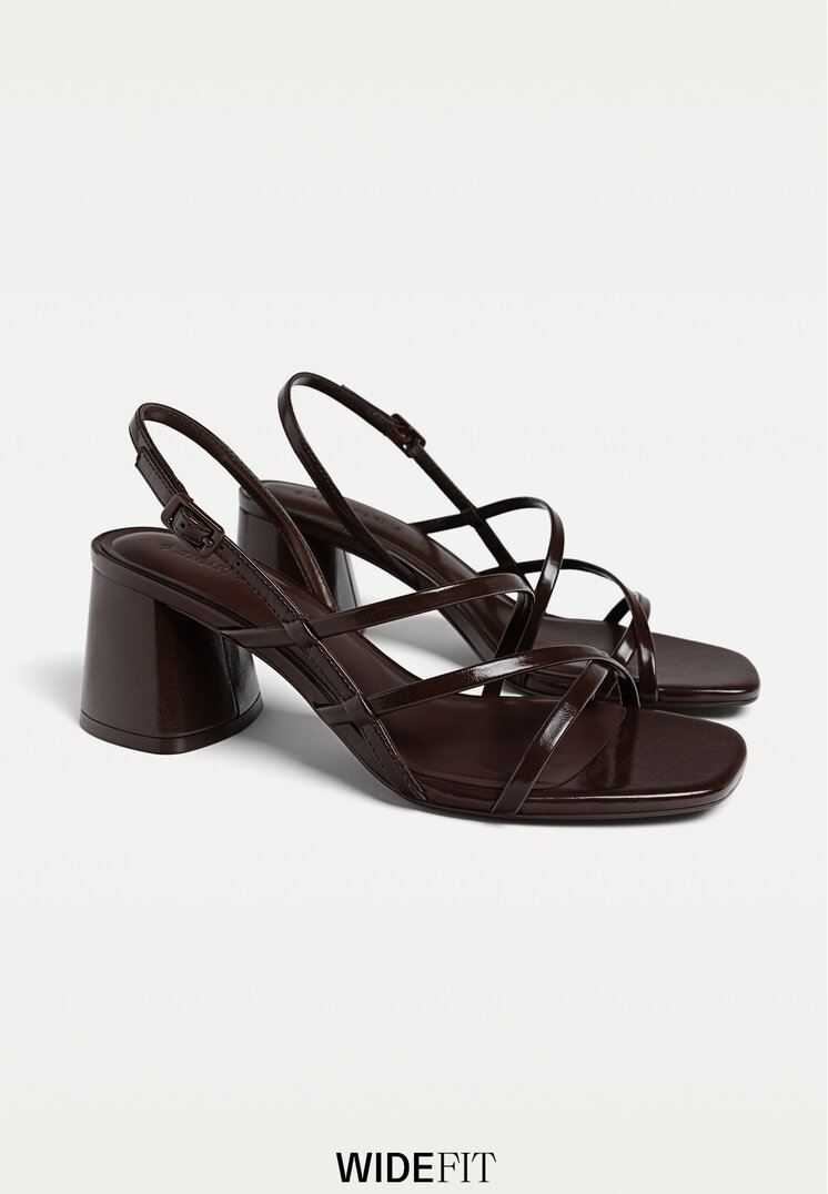 wide fit sandalia tacon ancho