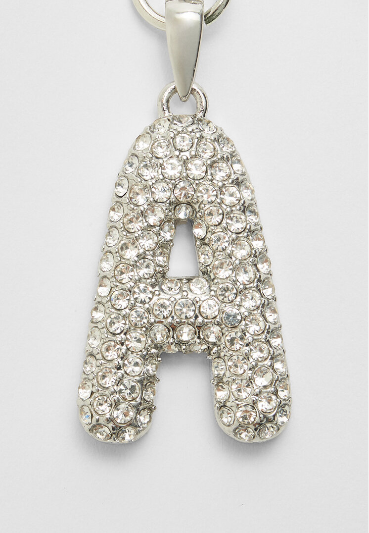 llavero charm inicial brillos