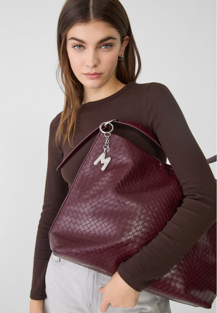 llavero charm inicial brillos
