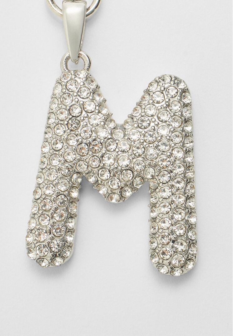 llavero charm inicial brillos