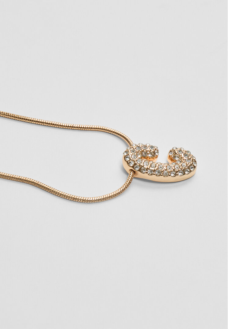 collar inicial brillos