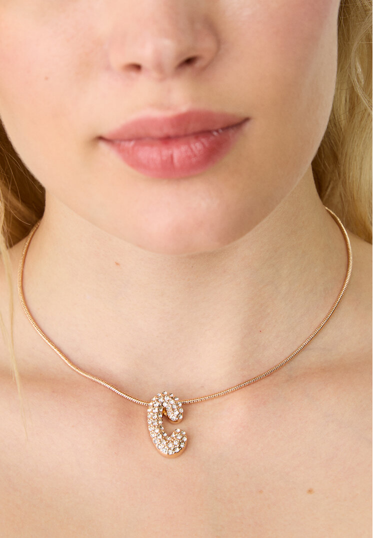 collar inicial brillos