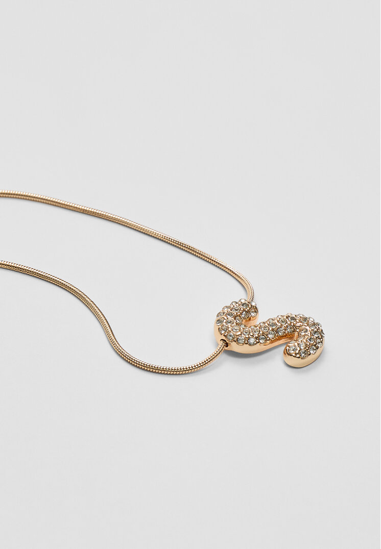 collar inicial brillos