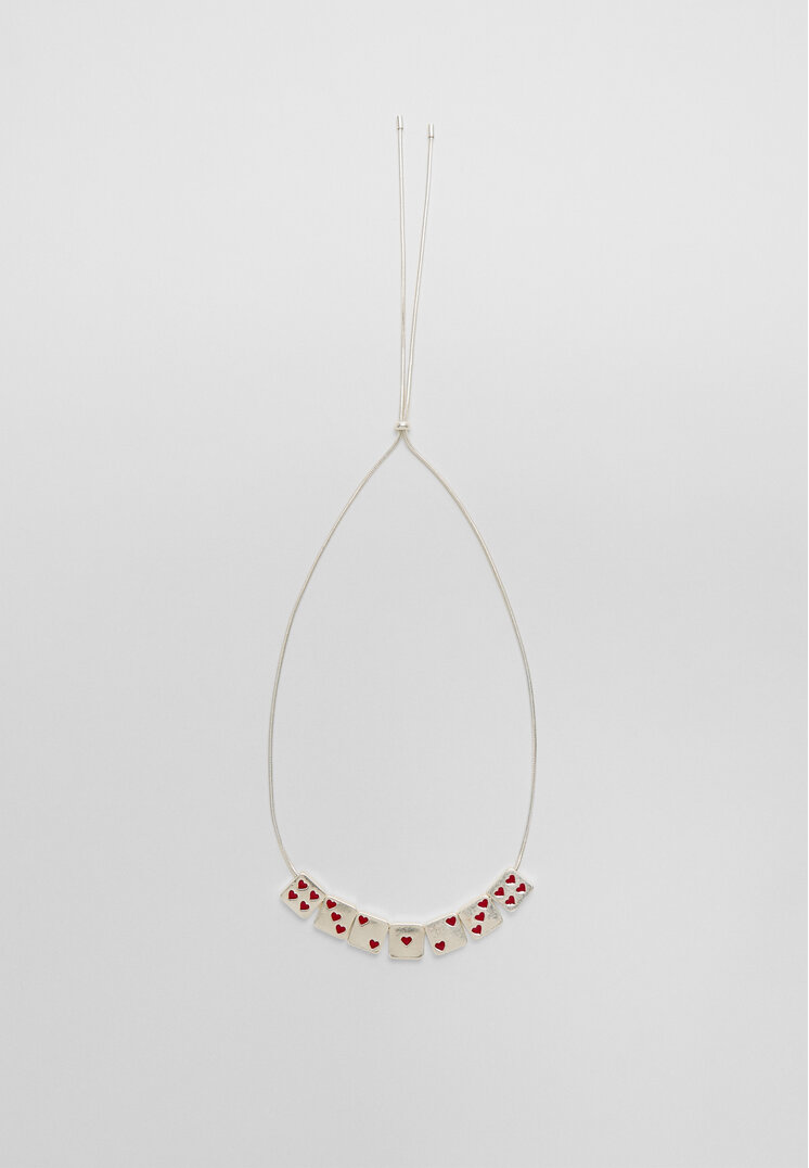 collar dados corazones