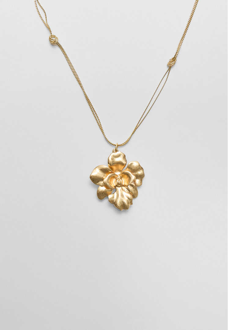 collar charm flor