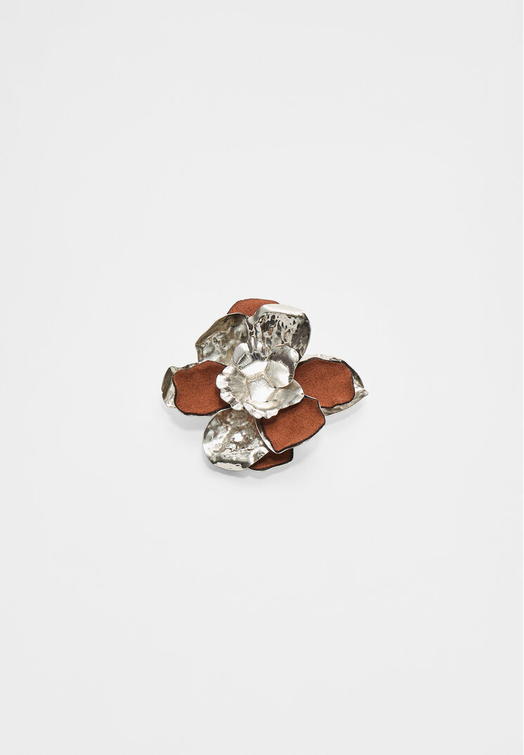 broche flor combinada