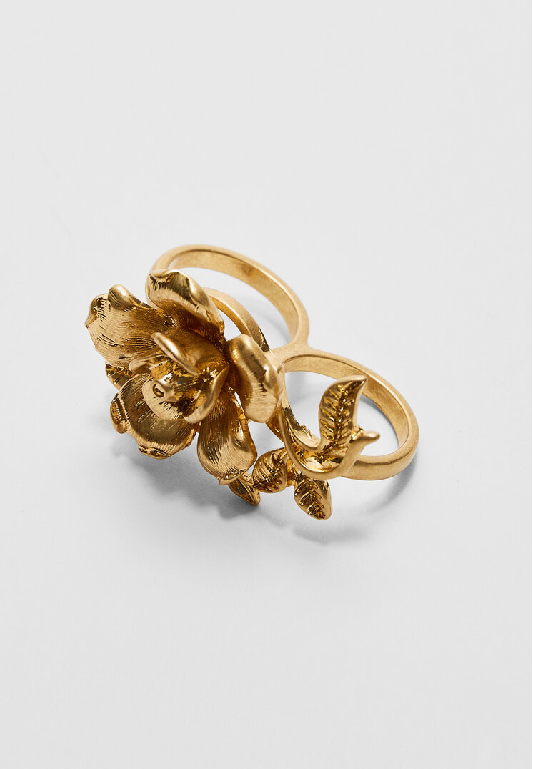 maxi anillo doble flor