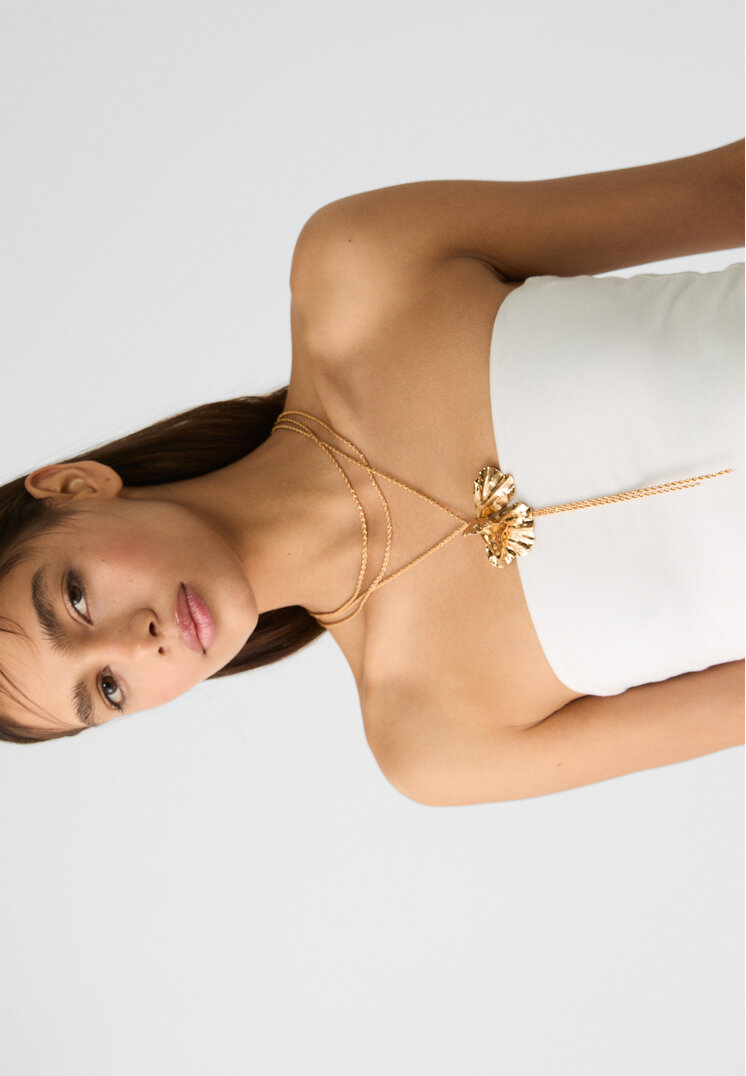 collar lariat flor