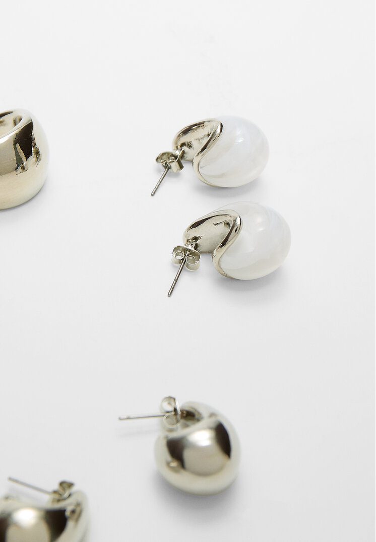 set 3 pendientes mini volumen
