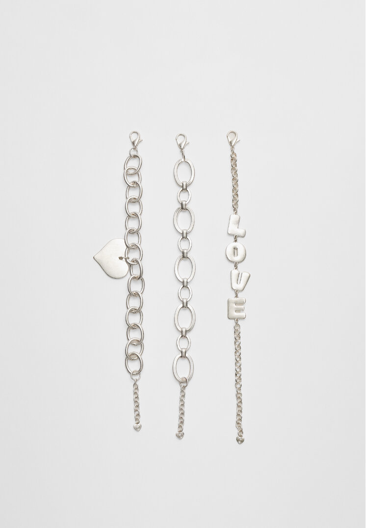 set 3 pulseras love
