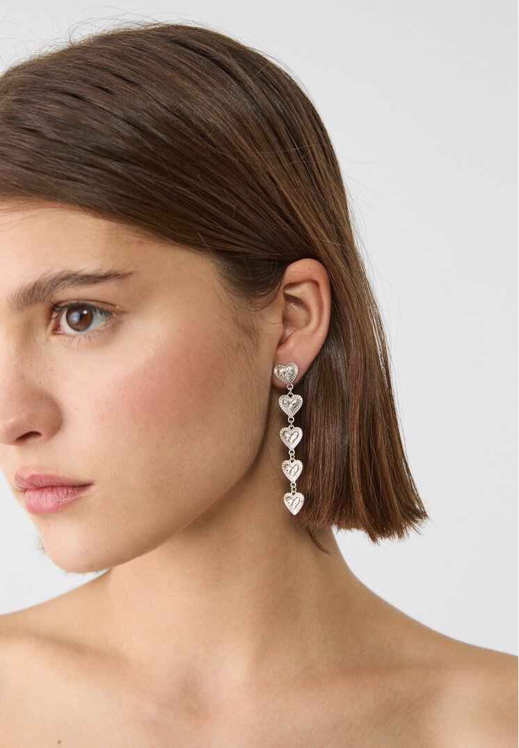 set 3 pendientes corazones
