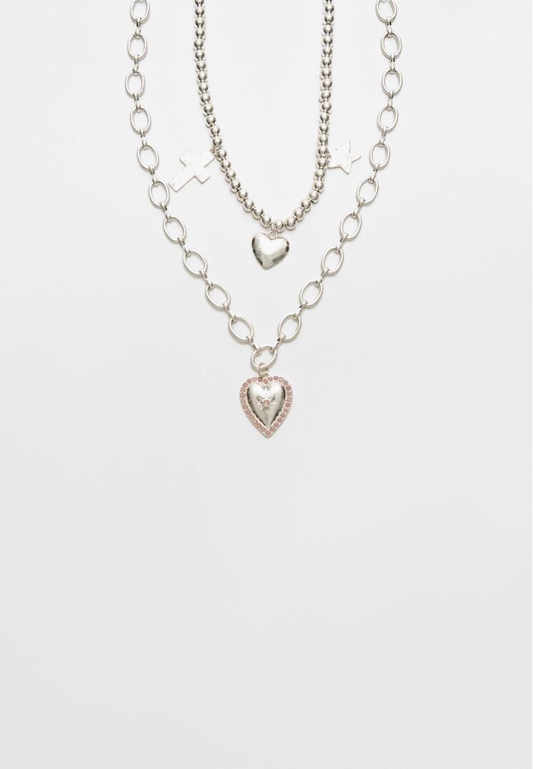 set 2 collares multi charm