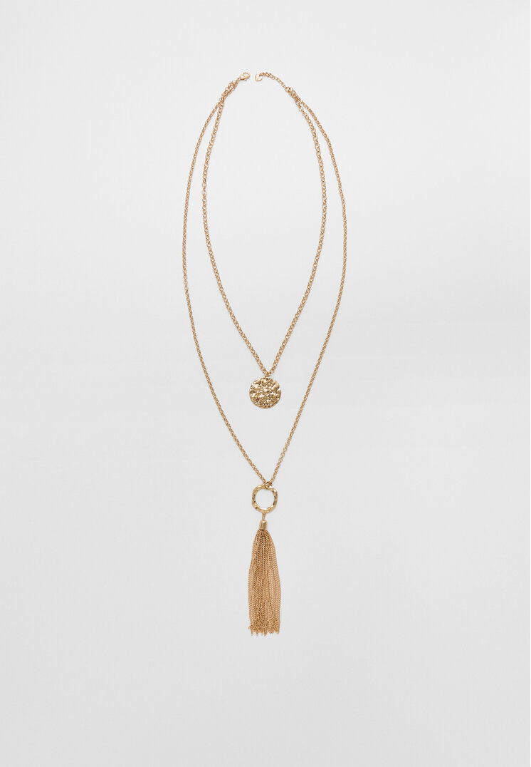 collar doble cadena medalla