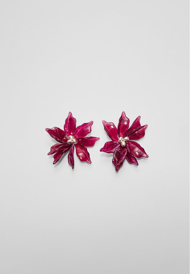 pendiente maxi flor