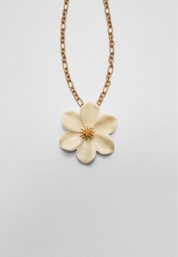 Stradivarius Maxi Halsband Med Blomma Os