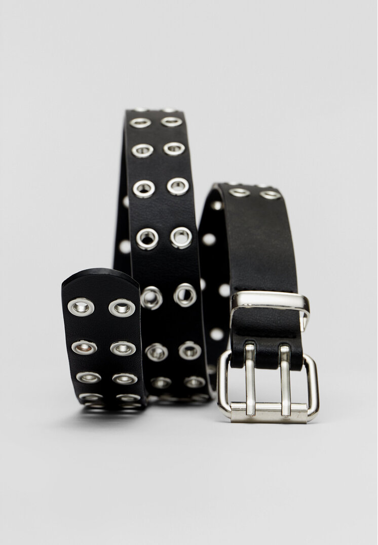 cinturon fino eyelets