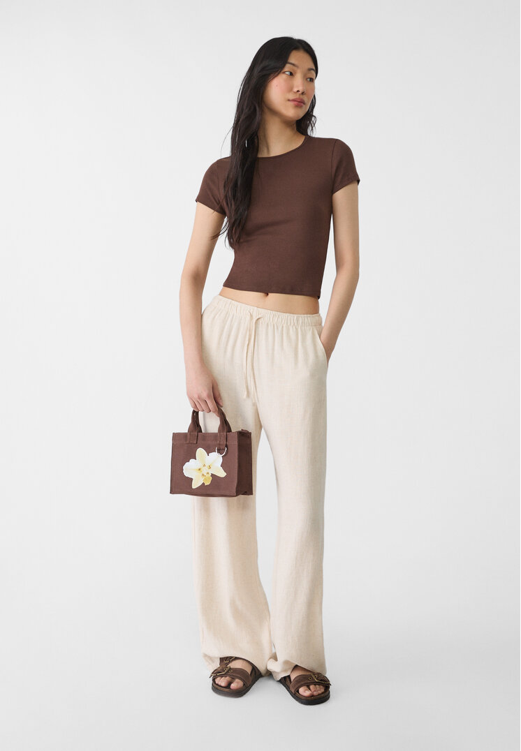 bolso bandolera canvas flor
