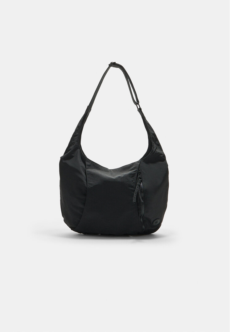Stradivarius Geantă De Umăr Semilună Din Material Textil Negru Os