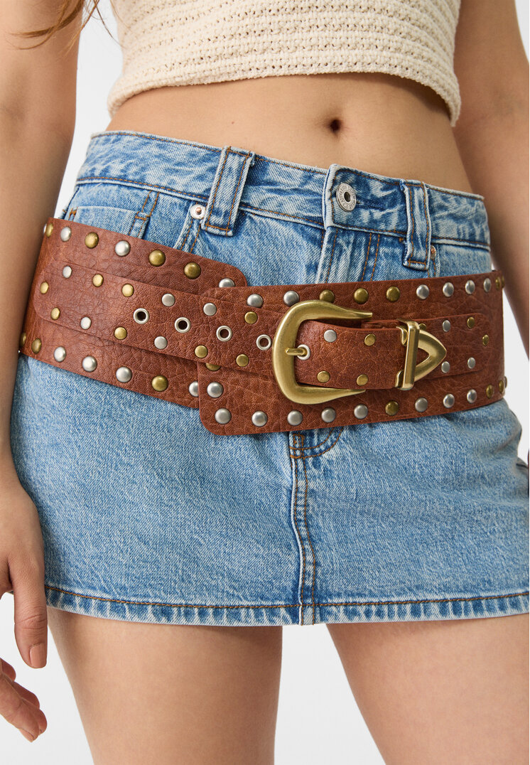 cinturon ancho multi tachas