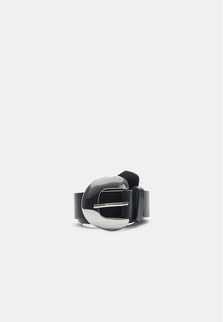 Stradivarius Curea Cataramă Lună Negru 70