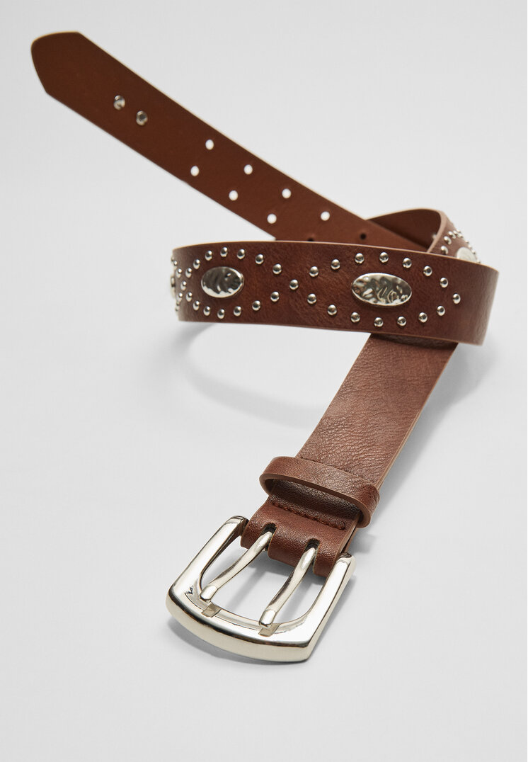 cinturon apliques metal