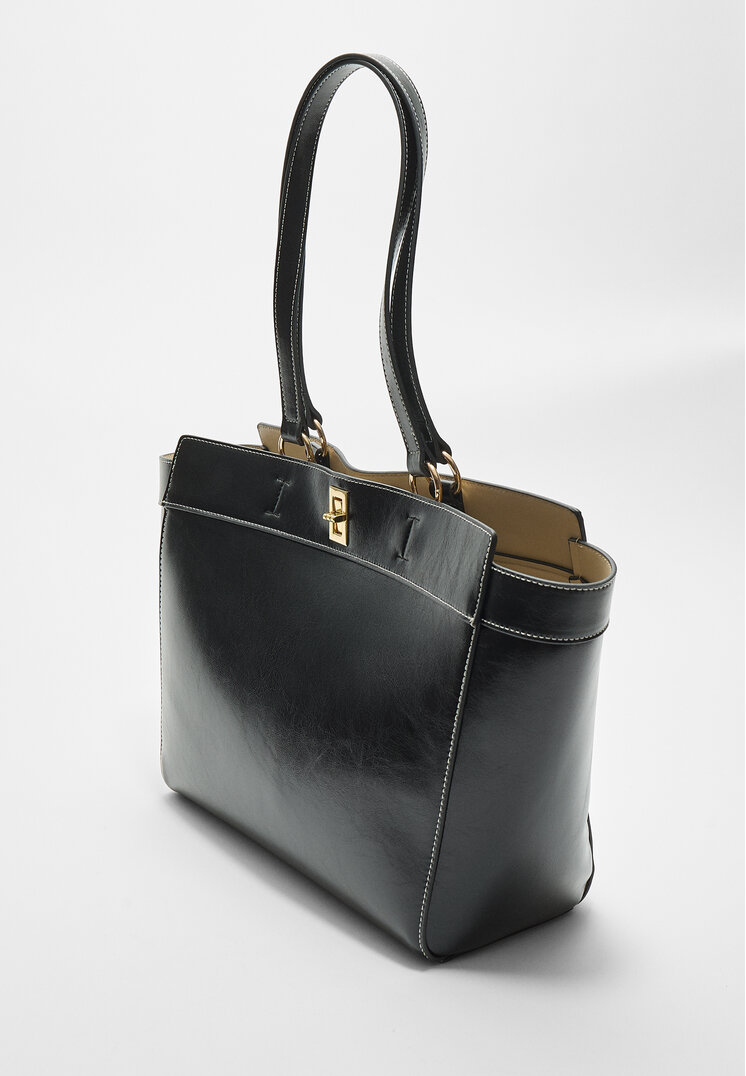 bolso capazo pespuntes