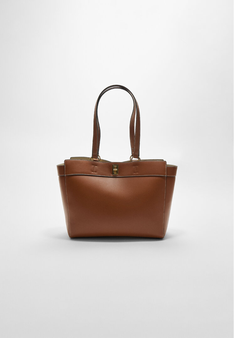 bolso capazo pespuntes