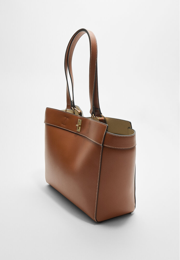 bolso capazo pespuntes