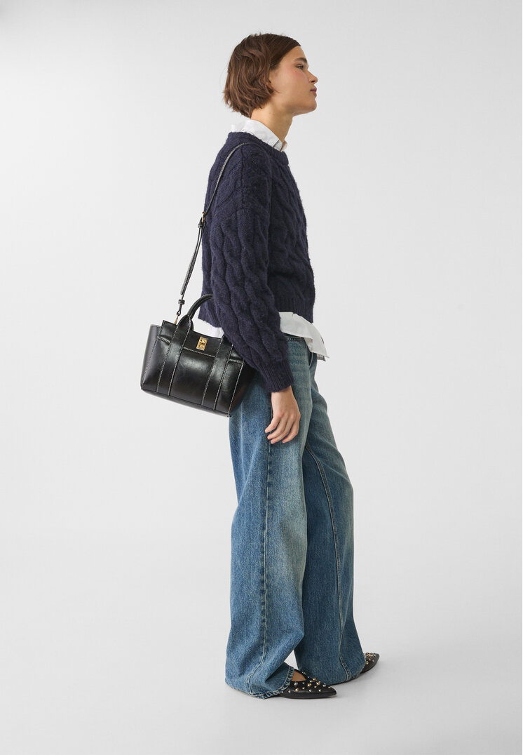 bolso tote con cierre