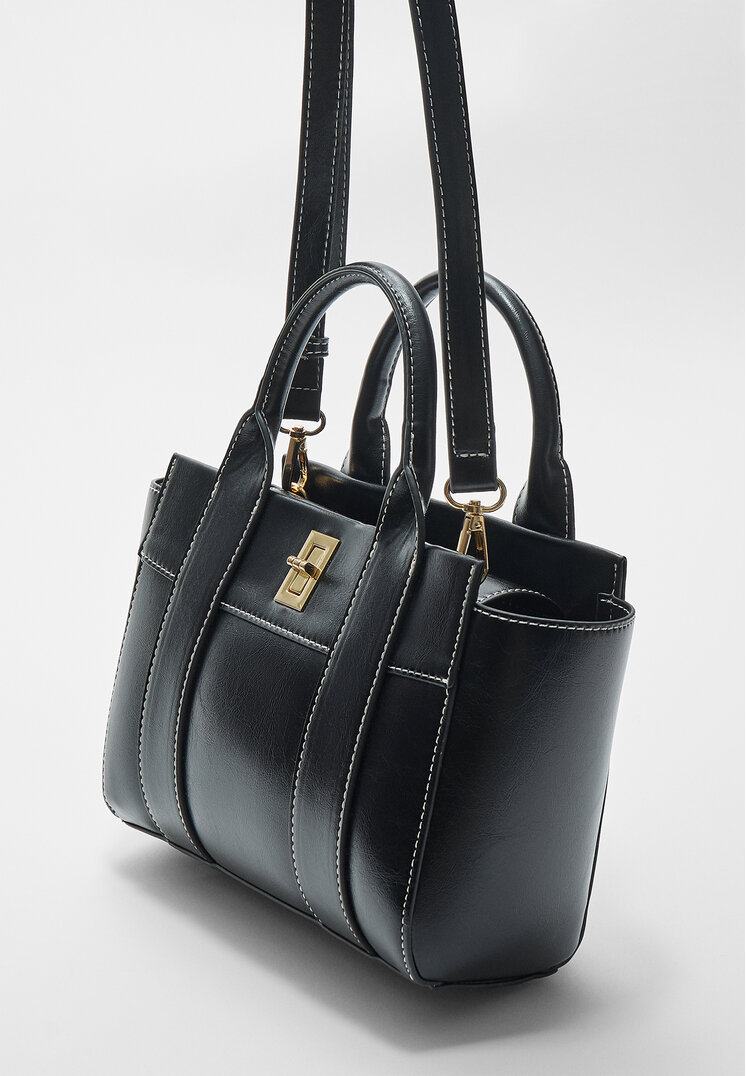 bolso tote con cierre