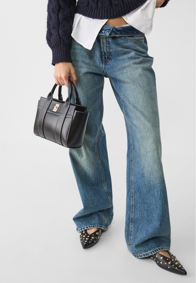 bolso tote con cierre