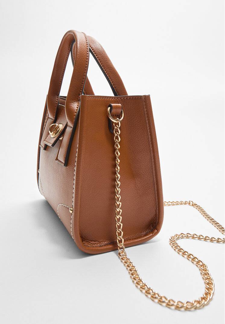 bolso tote pespunte fantasia