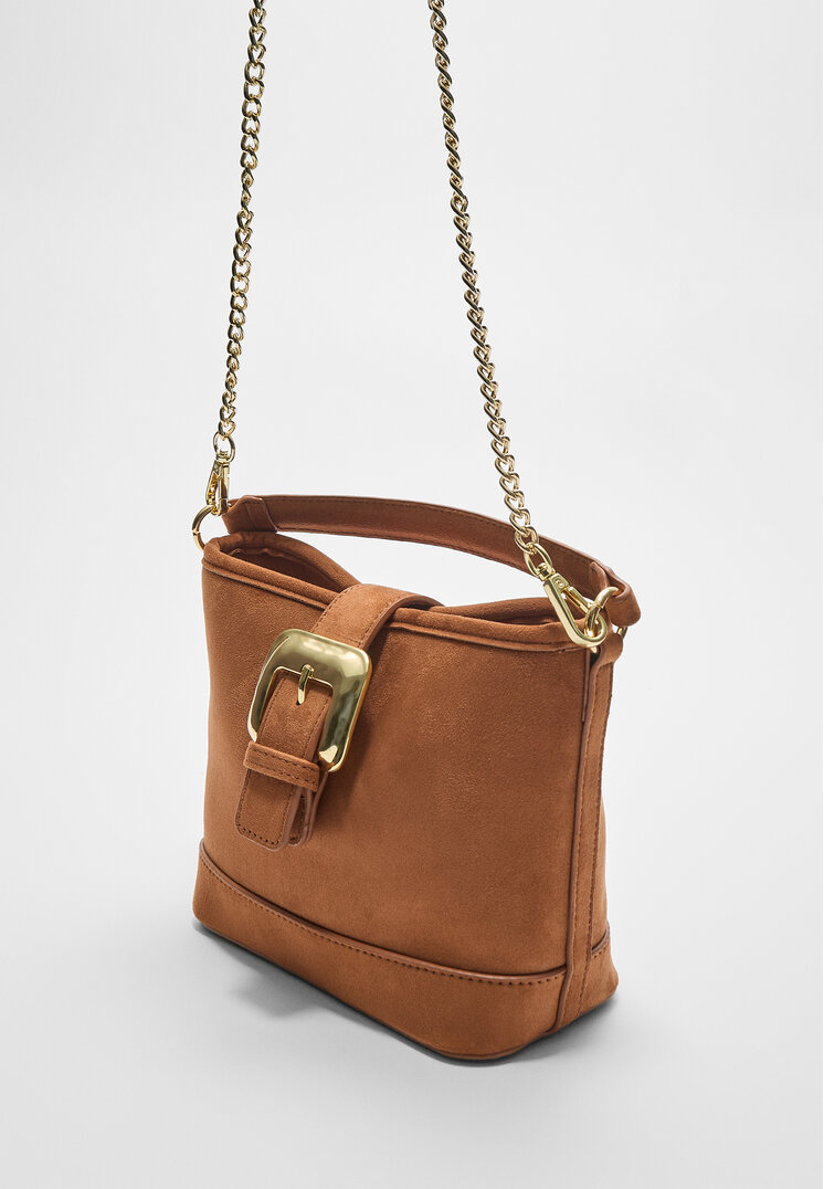 bolso mini bucket hebilla