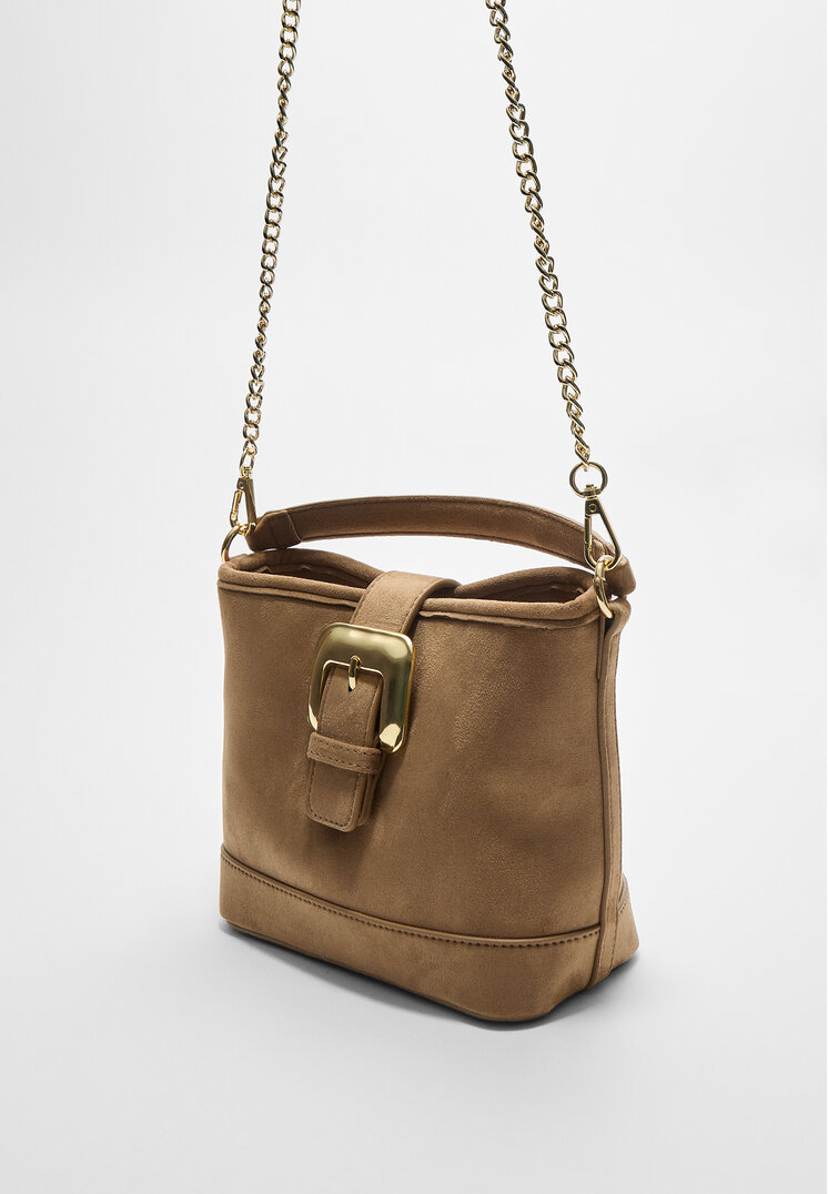 bolso mini bucket hebilla