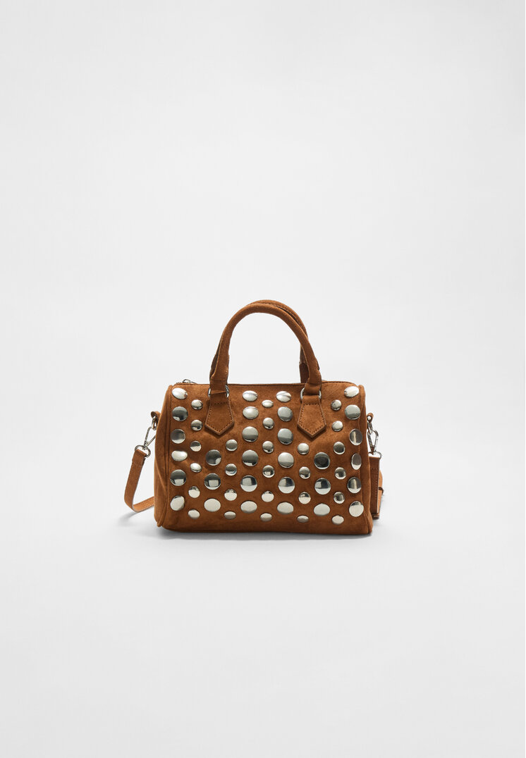 bolso bowling grande tachas