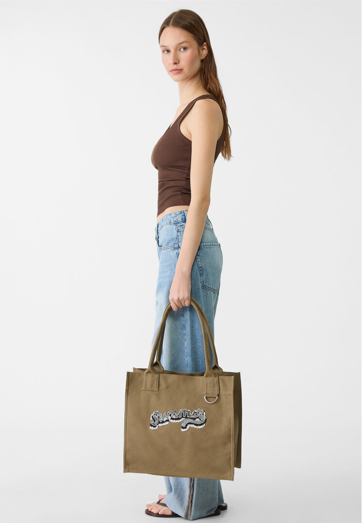 bolso bandolera canvas bordado