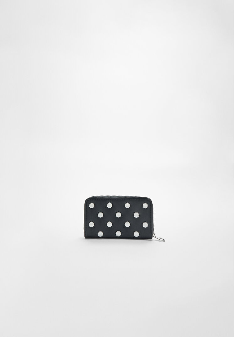 monedero cremallera tachas